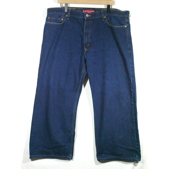 VTG Levi's 529 Jeans Mens 40x25.5 Low Rise Straight Dark Blue Denim Y2K - Picture 1 of 12
